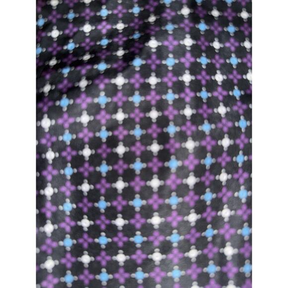 Calvino Shirt Mens XL Geometric Pattern Purple Blue Button Up Long Sleeve NWT - Picture 2 of 9